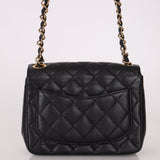 Rare Chanel 2008 Caviar Mini Square Flap 24K GP