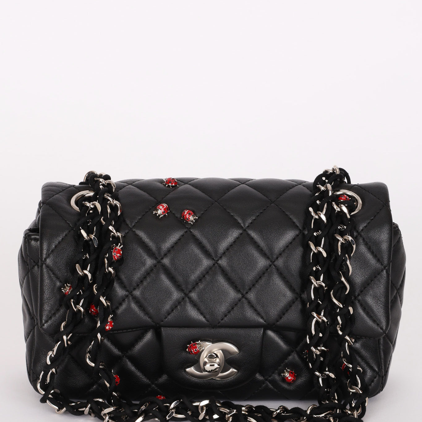 Chanel Lady Bug Mini Rectangle Black Lambskin SHW