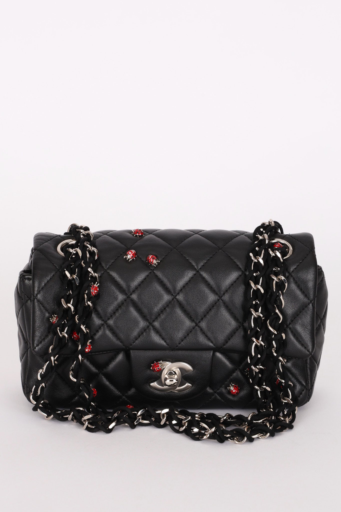 Chanel Lady Bug Mini Rectangle Black Lambskin SHW