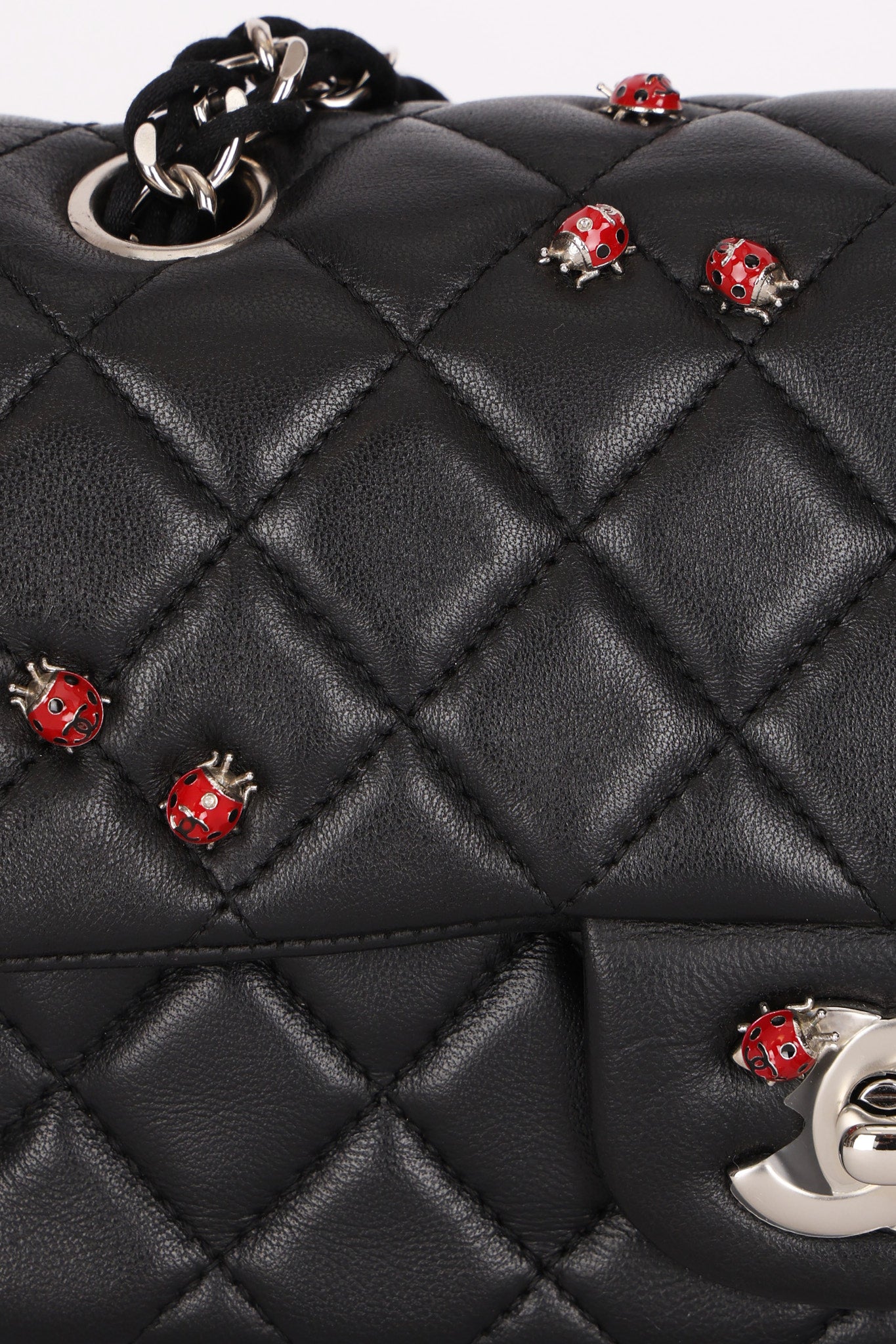 Chanel Lady Bug Mini Rectangle Black Lambskin SHW