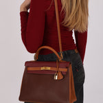 Hermès Kelly 32 (Tricolor) Togo GHW