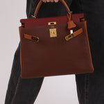 Hermès Kelly 32 (Tricolor) Togo GHW