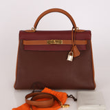 Hermès Kelly 32 (Tricolor) Togo GHW