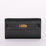 Hermès Kelly to Go Wallet Noir Epsom 2021 GHW