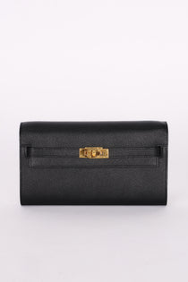 Hermès Kelly to Go Wallet Noir Epsom 2021 GHW