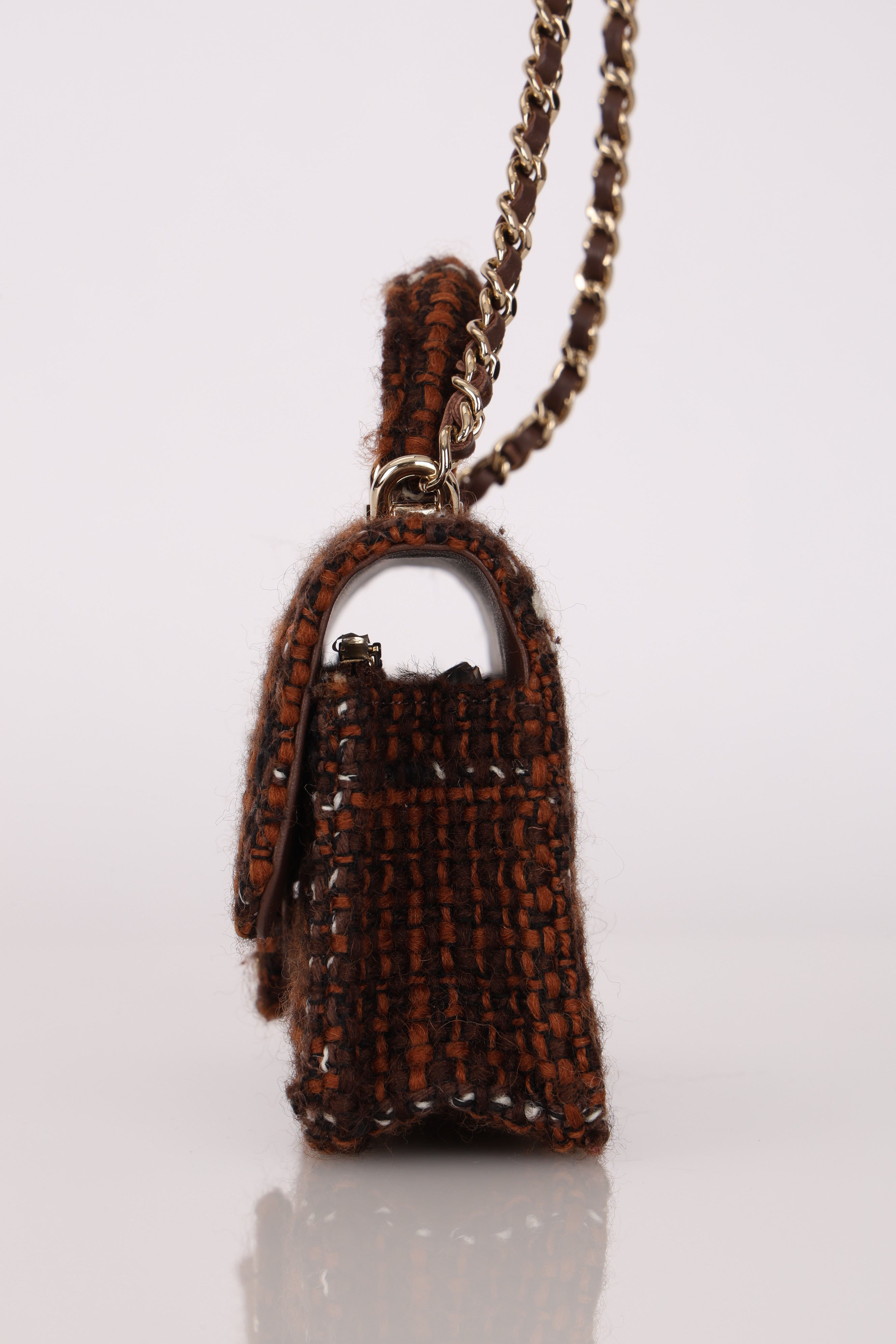Chanel Mini Rectangular Top Handle Tweed CGHW