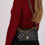 Chanel Turnlock Wallet on Chain Black Lambskin AGHW