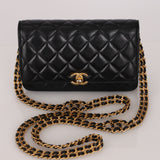 Chanel Turnlock Wallet on Chain Black Lambskin AGHW