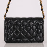 Chanel Turnlock Wallet on Chain Black Lambskin AGHW