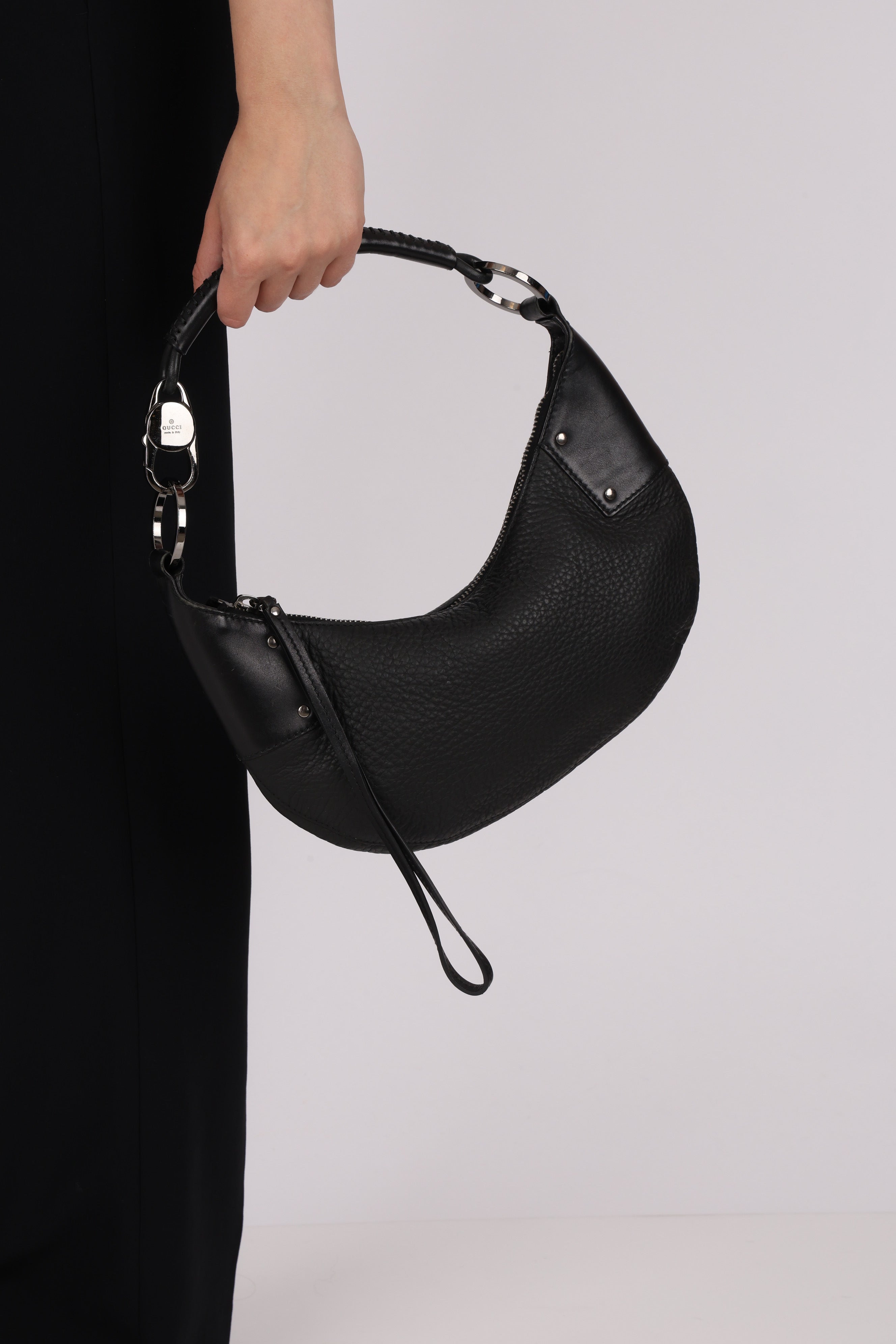 Gucci Half Moon Leather Hobo
