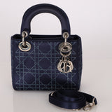Dior Mini Satin Crystal Cannage Lady