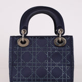 Dior Mini Satin Crystal Cannage Lady