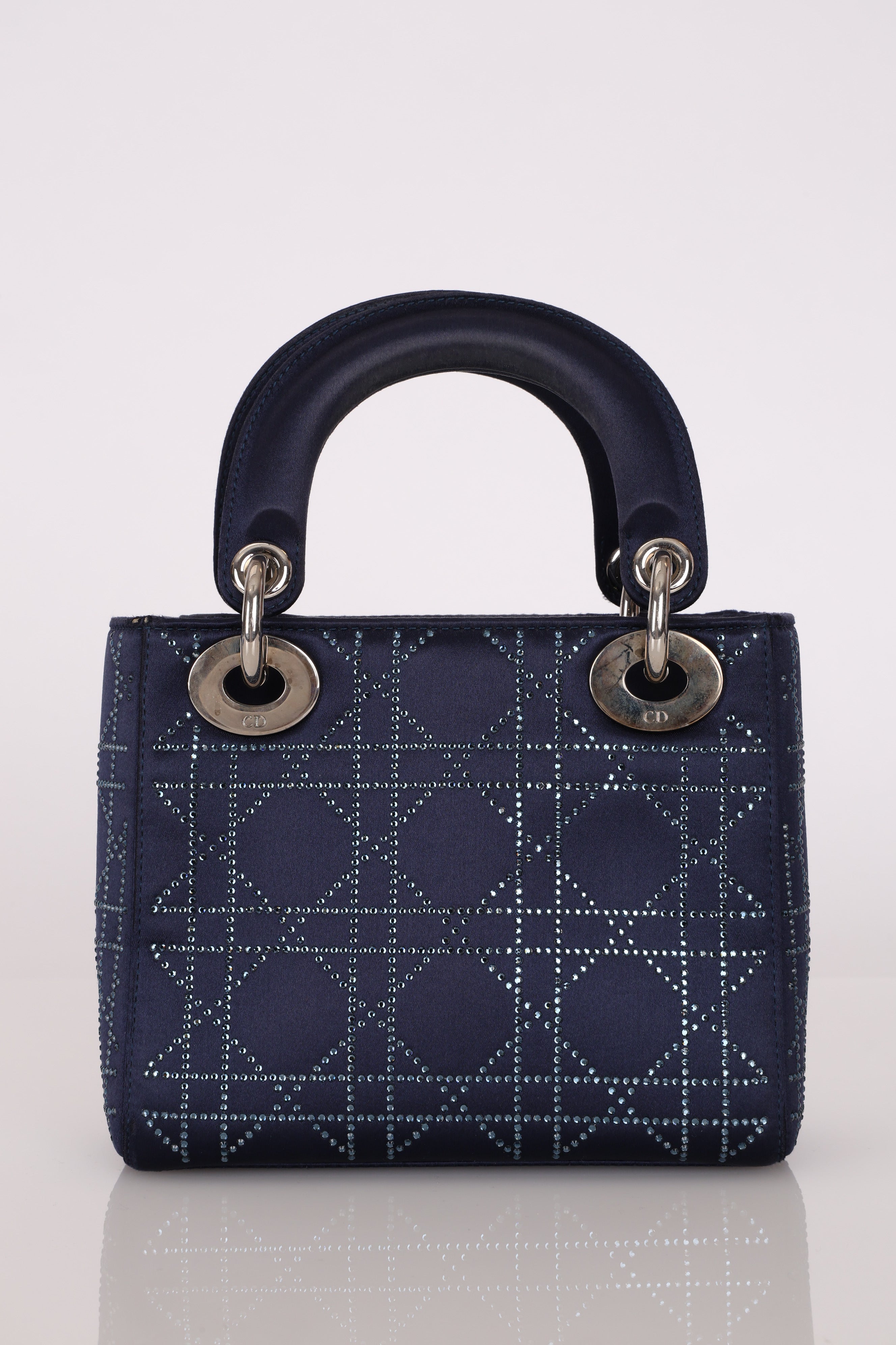 Dior Mini Satin Crystal Cannage Lady