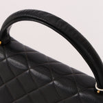 Chanel Kelly Top Handle Black Caviar 2005 24K GP (DONE)