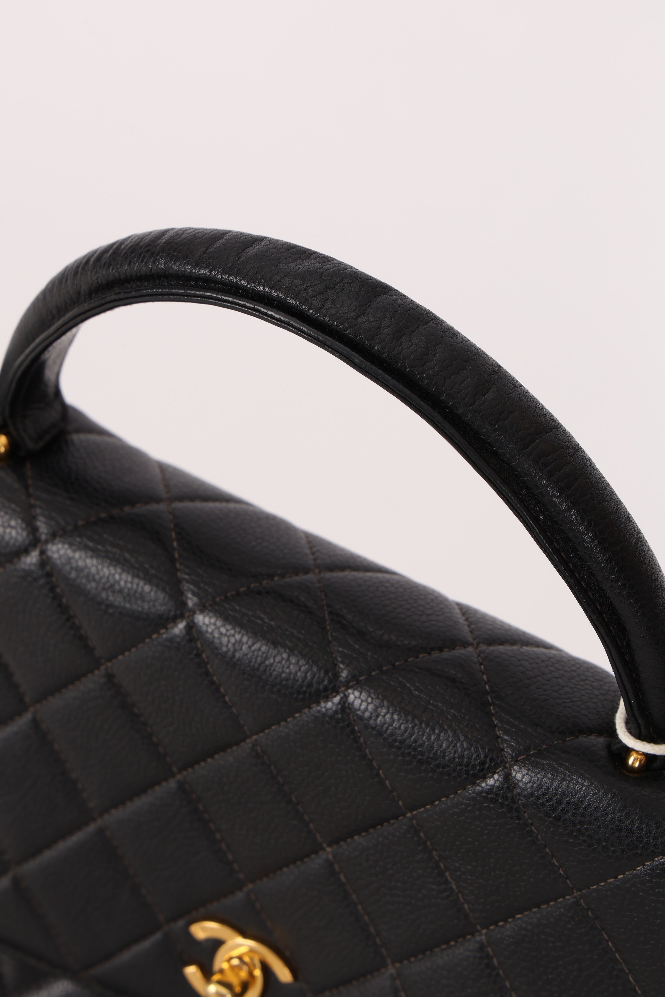 Chanel Kelly Top Handle Black Caviar 2005 24K GP (DONE)
