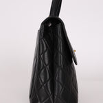 Chanel Kelly Top Handle Black Caviar 24K GP