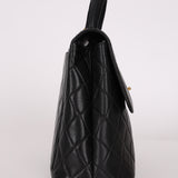 Chanel Kelly Top Handle Black Caviar 24K GP