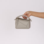 Loewe Grey Mini Puzzle with Braided Top Handle