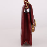 Chanel Enamel Diamond Card Holder on Chain Burgundy Lambskin AGHW