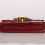 Chanel Enamel Diamond Card Holder on Chain Burgundy Lambskin AGHW