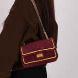 Chanel 2.55 Reissue Double Flap Burgundy Suede 2017 AGHW