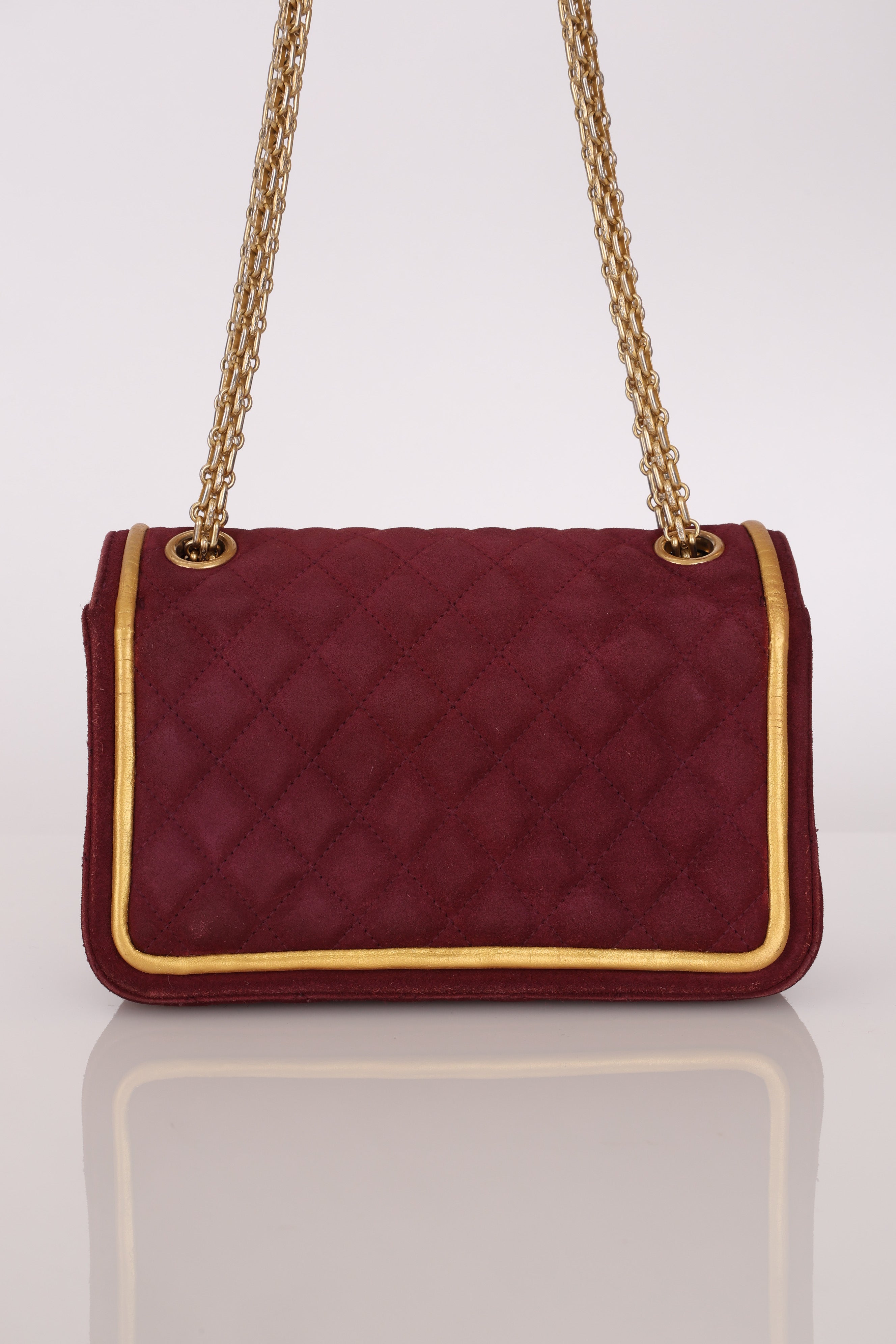Chanel 2.55 Reissue Double Flap Burgundy Suede AGHW