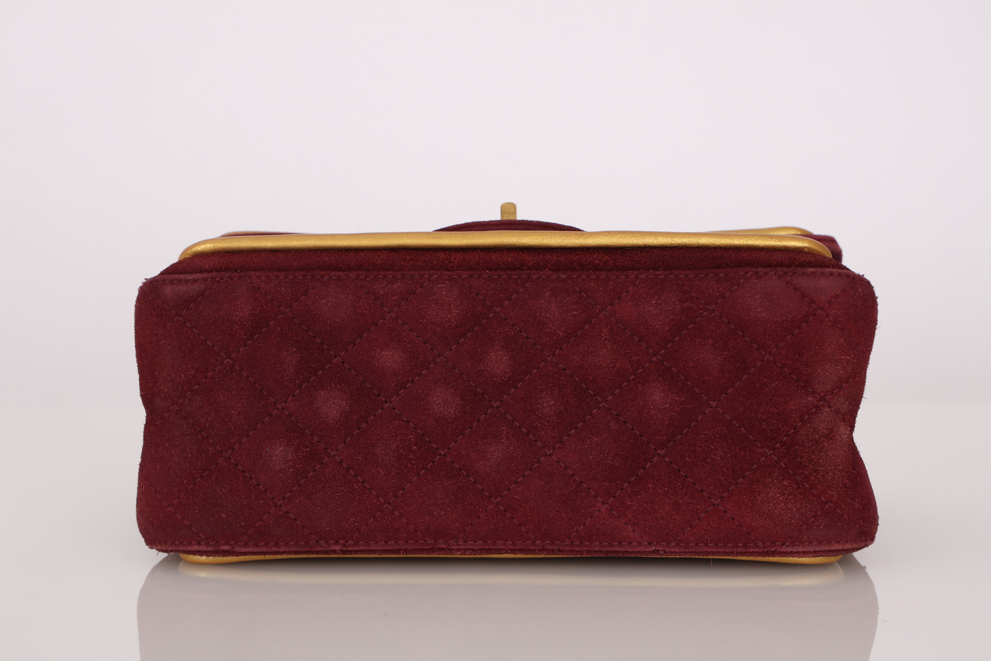 Chanel 2.55 Reissue Double Flap Burgundy Suede AGHW