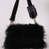 Chanel Shearling CC Flap with Mini Pouch Black CGHW