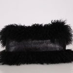 Chanel Shearling CC Flap with Mini Pouch Black CGHW