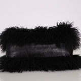 Chanel Shearling CC Flap with Mini Pouch Black CGHW