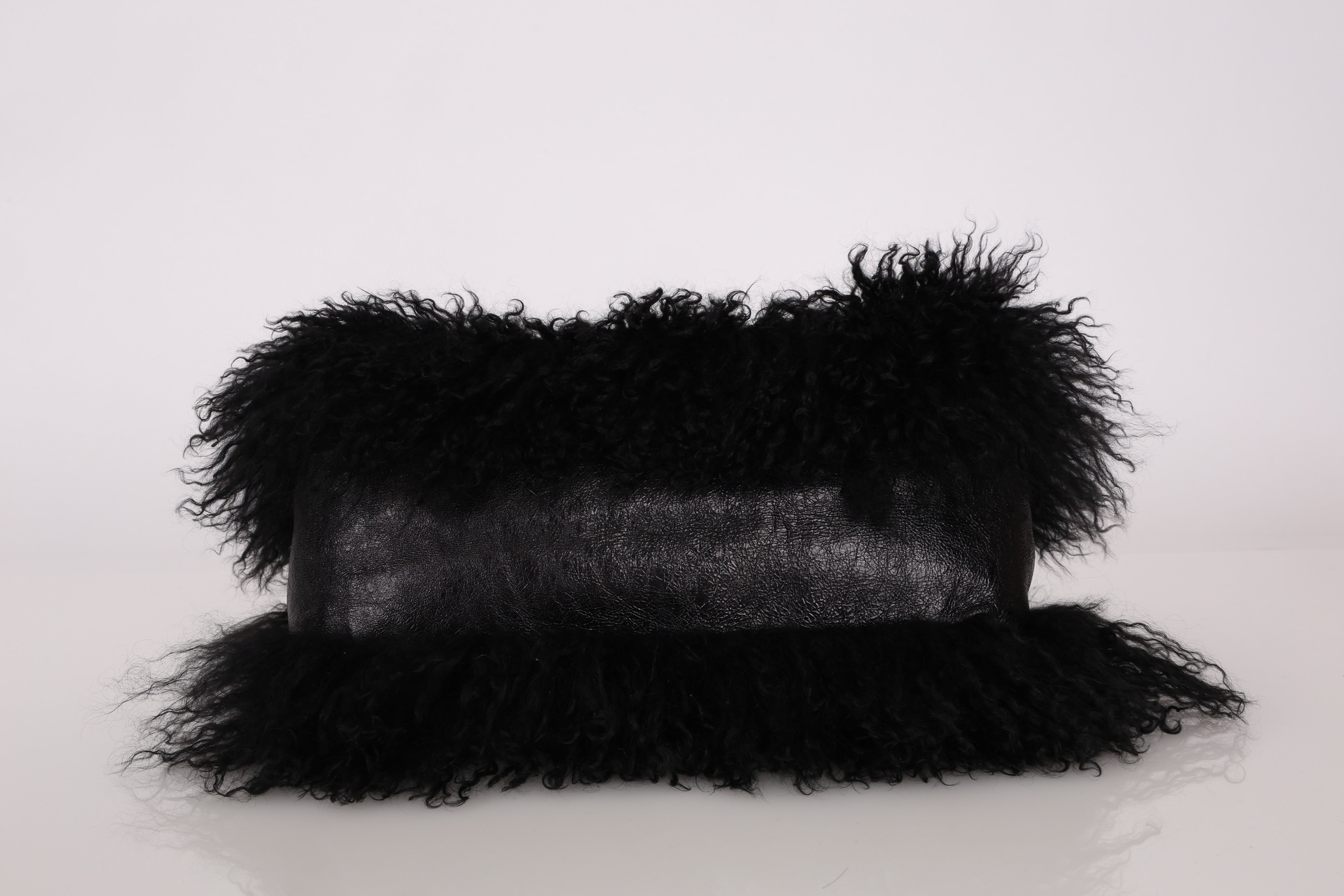 Chanel Shearling CC Flap with Mini Pouch Black CGHW