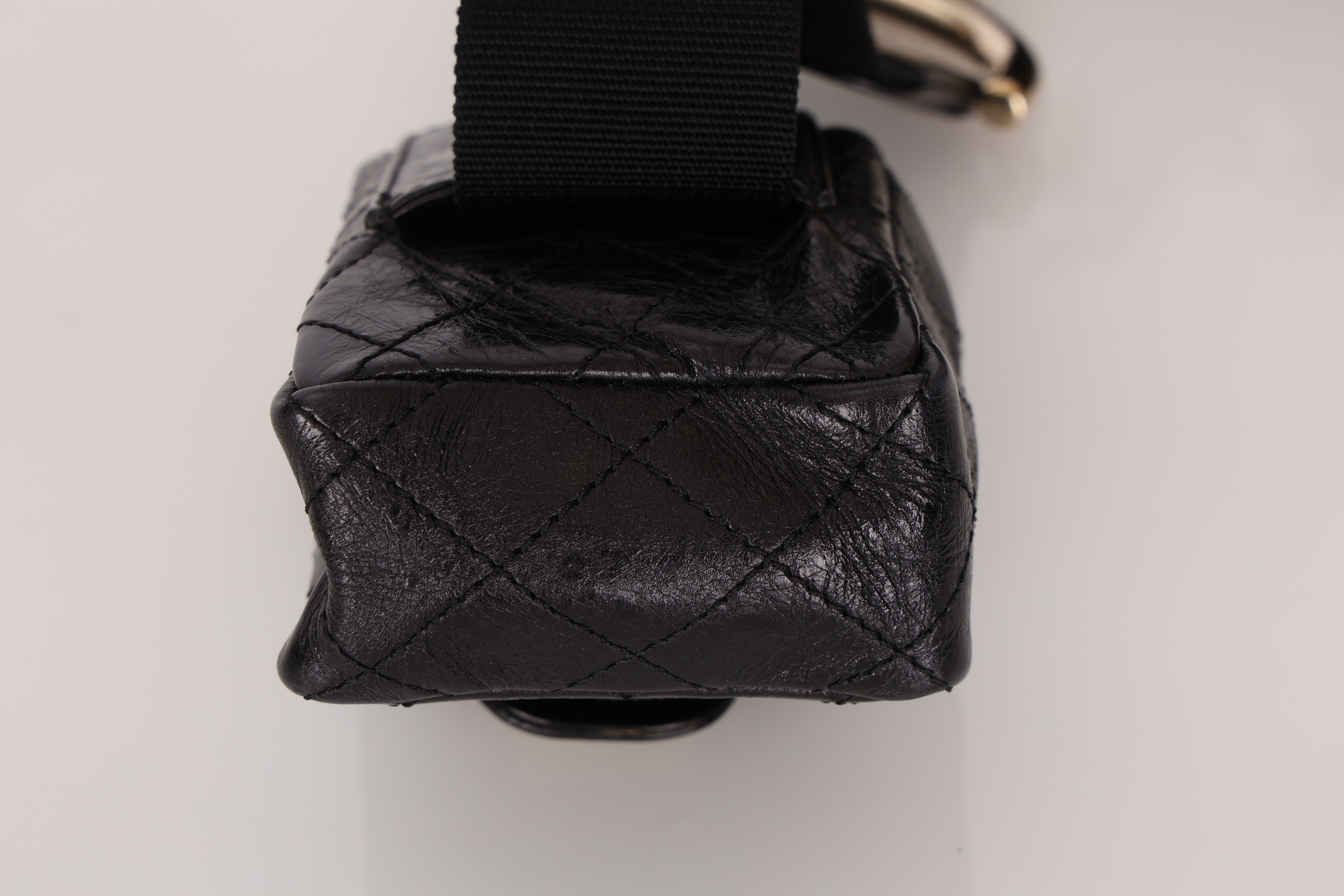 Chanel Shearling CC Flap with Mini Pouch Black CGHW