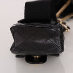 Chanel Shearling CC Flap with Mini Pouch Black CGHW
