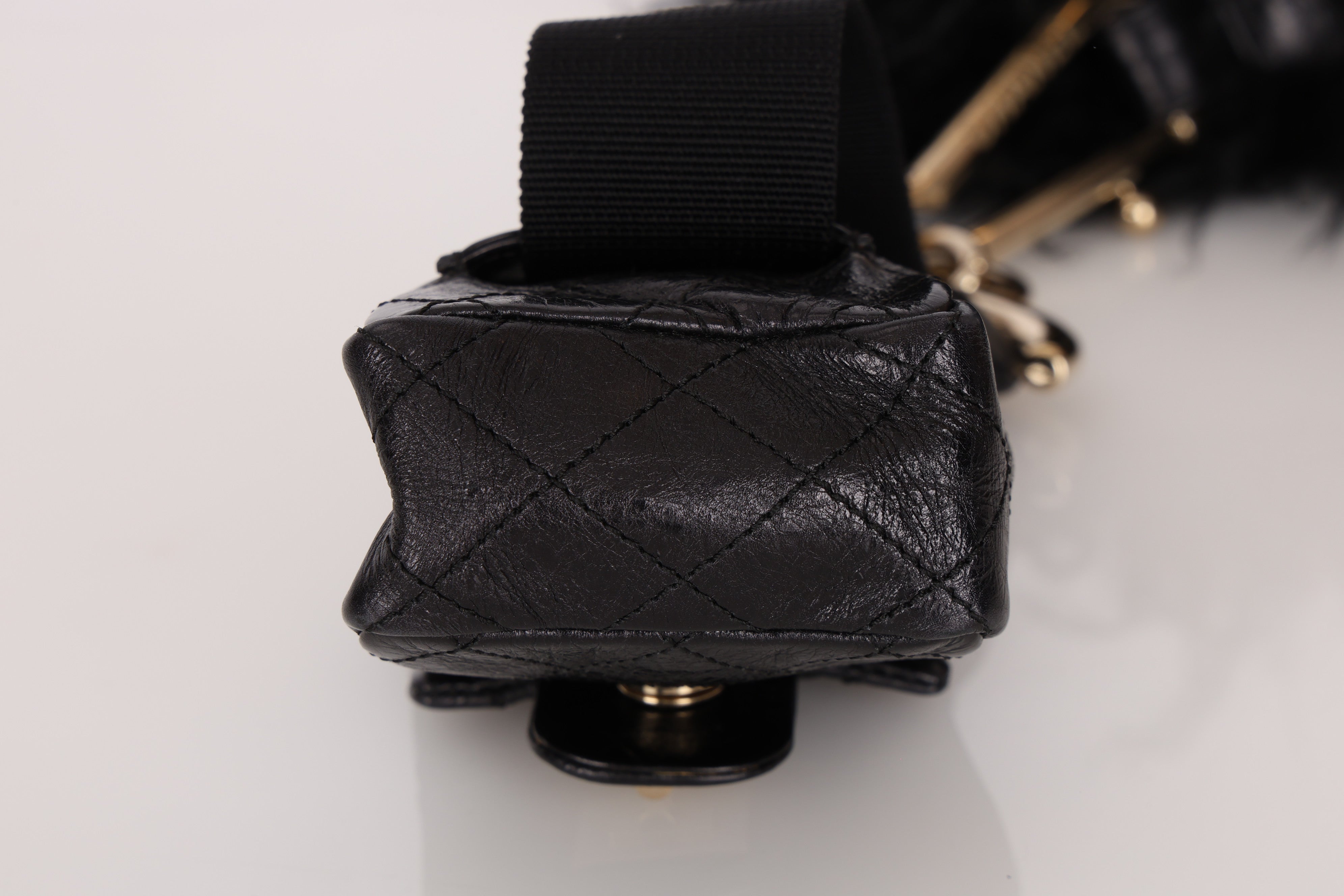 Chanel Shearling CC Flap with Mini Pouch Black CGHW