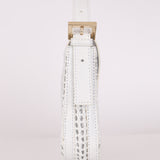 Fendi White Woven Baguette