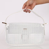 Fendi White Woven Baguette
