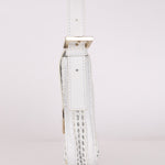 Fendi White Woven Baguette