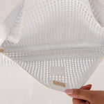Fendi White Woven Baguette