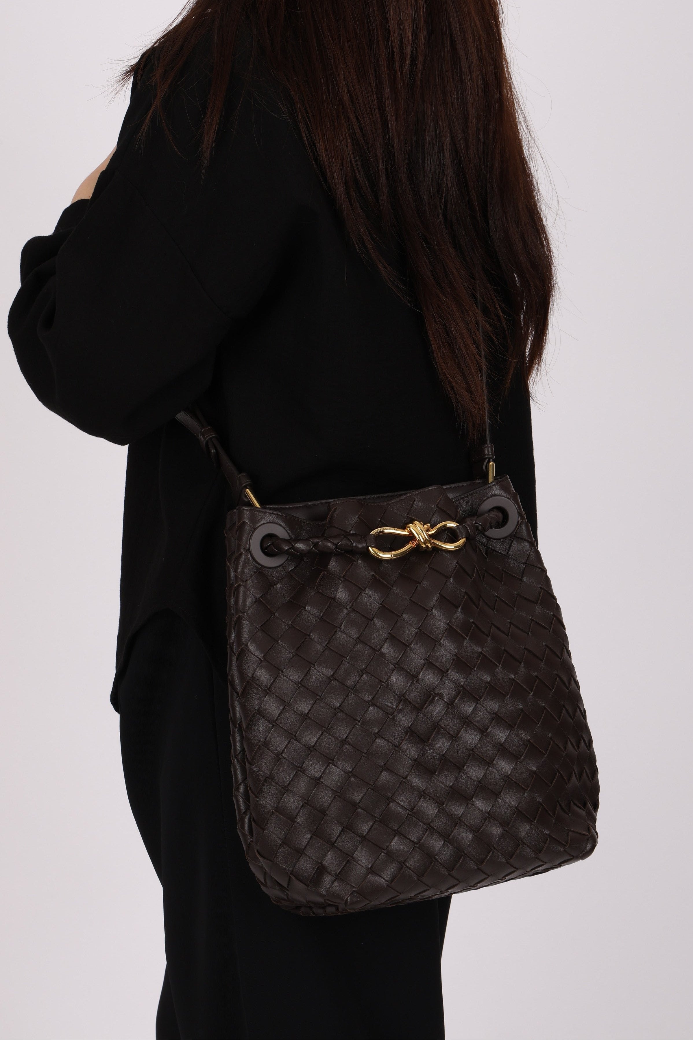 Bottega Veneta Small Intrecciato Andiamo Bucket Bag