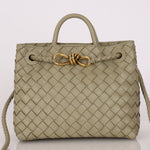 Bottega Veneta Small Intrecciato Andiamo Bag Travertine