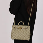 Bottega Veneta Small Intrecciato Andiamo Bag Travertine