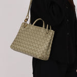 Bottega Veneta Small Intrecciato Andiamo Bag Travertine