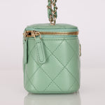 Chanel Mini Vanity Case Mint Lambskin CGHW