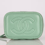 Chanel Mini Vanity Case Mint Lambskin CGHW