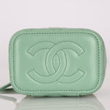 Chanel Mini Vanity Case Mint Lambskin CGHW