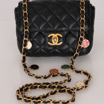 Chanel Mini Square Flap Black Lambskin AGHW