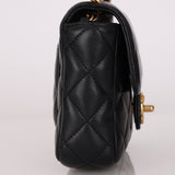Chanel Mini Square Flap Black Lambskin AGHW