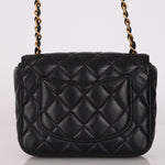 Chanel Mini Square Flap Black Lambskin AGHW