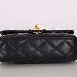 Chanel Mini Square Flap Black Lambskin AGHW