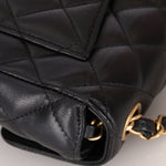 Chanel Mini Square Flap Black Lambskin AGHW